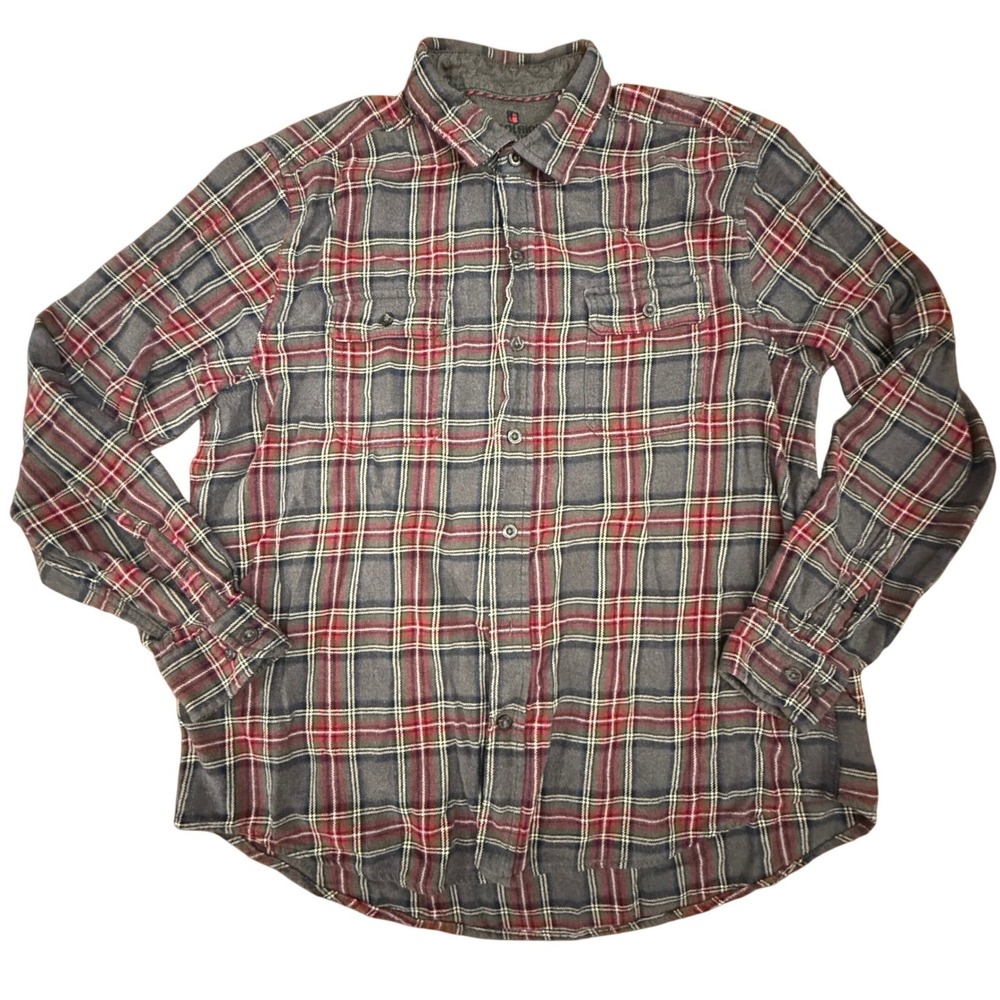Woolrich Mens Flannel Plaid Shirt Long Sleeve Button Up Casual‎ XL